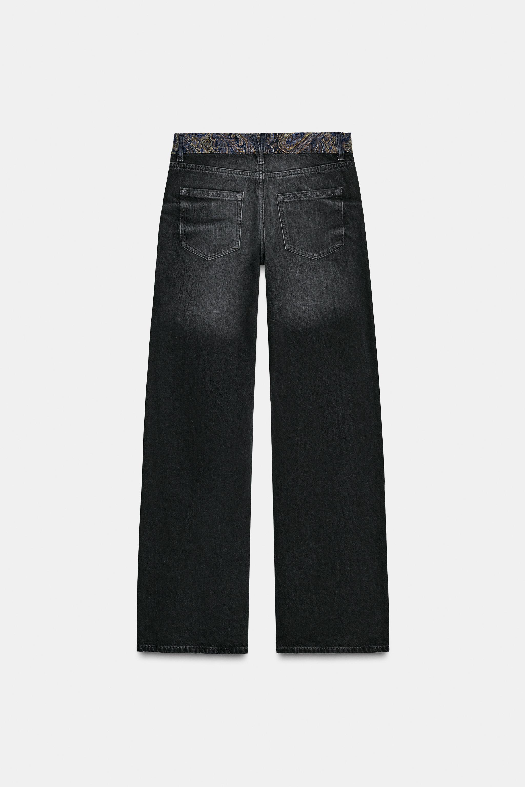 Z1975 MID-RISE JACQUARD WAIST JEANS